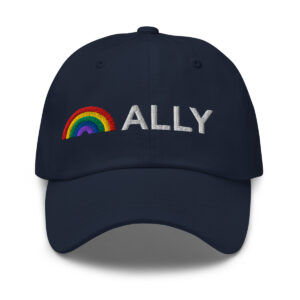 Everyday Ally Cap in Navy — Printful product mockup